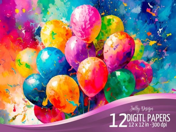 Birthday Balloons Color Explosion Party: A Design Asset Review