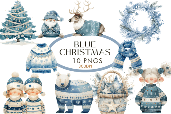 Blue Christmas Watercolour Clipart: A Designer’s Guide
