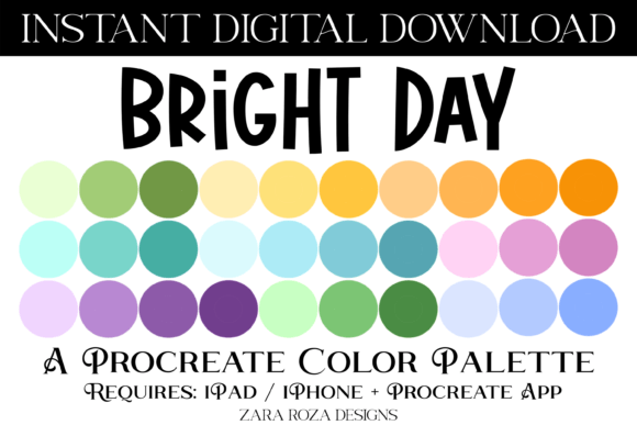 Bright Day Procreate Color Palette: A Vibrant Toolkit for Digital Artists