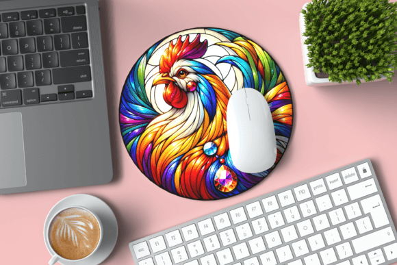 Color Hen Round Mouse Pad PNG: A Versatile Design Asset