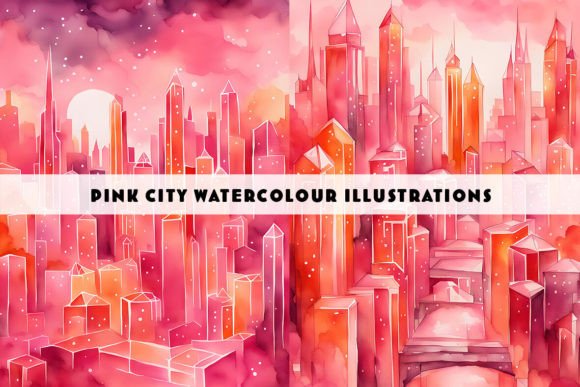 Infuse Your Projects with Warmth: The Pink and Orange Cities Watercolour Duo
