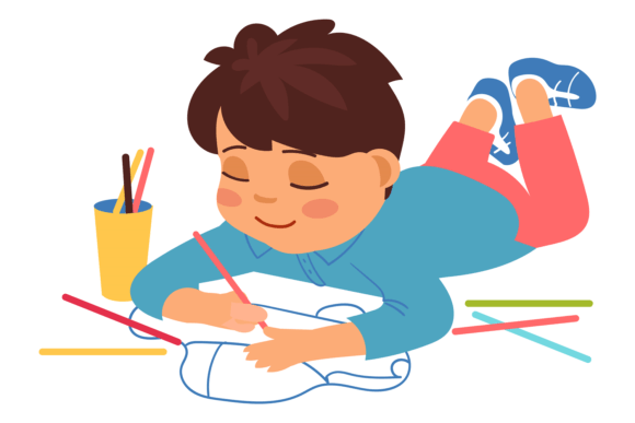 Kid Drawing with Color Pencils: A Font That Captures Childhood Creativity