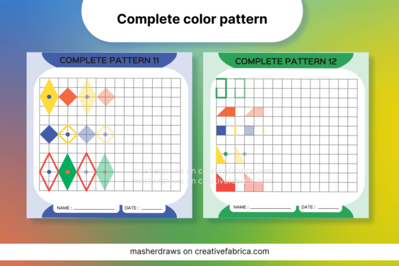 Kids Activity Trace Color Pattern 11-12: Building Foundations Through Play