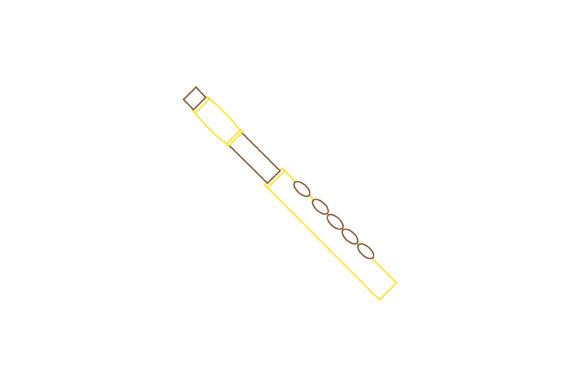 Music Instrument Flute Color Line Icon: A Designer's Versatile Asset
