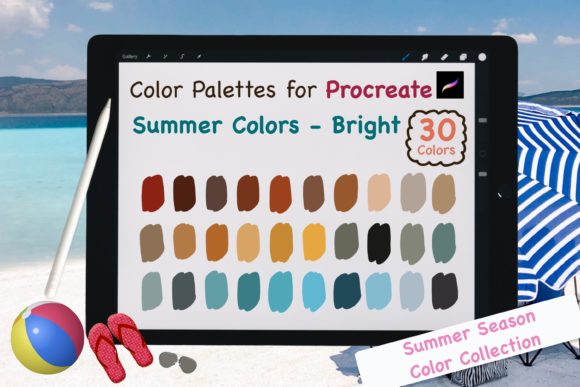 Procreate Color Palettes-Summer Bright: Your Shortcut to Vibrant Art