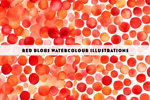 Red Blob Watercolour Duo: Organic Texture for Modern Design