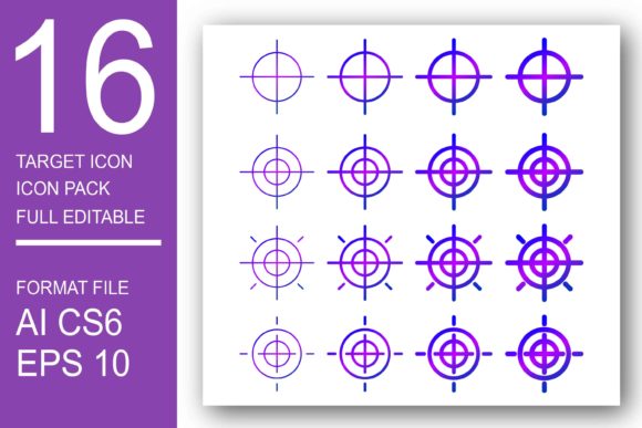Unlock Dynamic Visuals with Gradient Color Target Icons